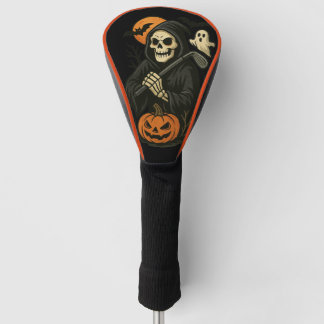 Spooky Halloween Skull Driver Golf Head Cover