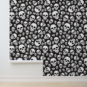 Spooky Halloween skulls tiled Wallpaper
