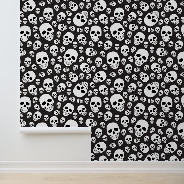 Spooky Halloween skulls tiled Wallpaper (Application)