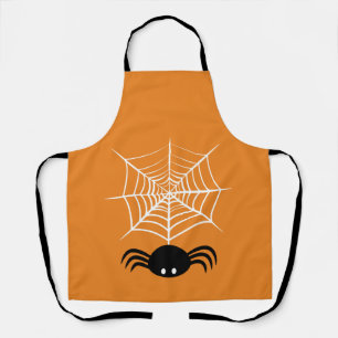 Spooky Halloween Spider Illustration Apron