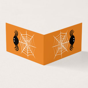Spooky Halloween Spider Illustration Business Card