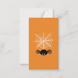 Spooky Halloween Spider Illustration Card