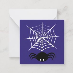 Spooky Halloween Spider Illustration Card