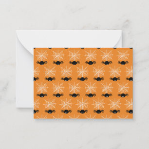 Spooky Halloween Spider Illustration Card