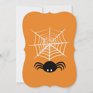 Spooky Halloween Spider Illustration Card