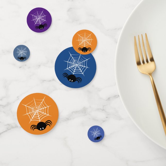 Spooky Halloween Spider Illustration Confetti (Group)