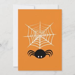 Spooky Halloween Spider Illustration Holiday Card