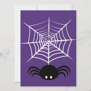 Spooky Halloween Spider Illustration Holiday Card
