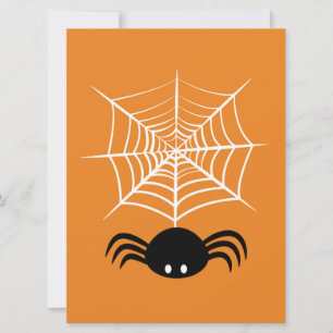 Spooky Halloween Spider Illustration Holiday Card