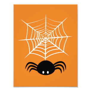 Spooky Halloween Spider Illustration Photo Print