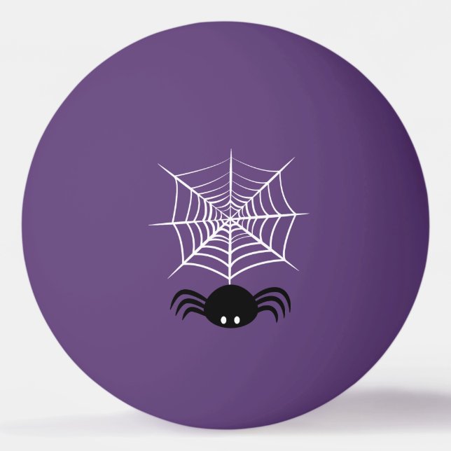 Spooky Halloween Spider Illustration Ping Pong Ball (Front)
