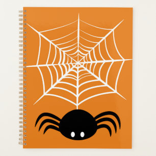 Spooky Halloween Spider Illustration Planner