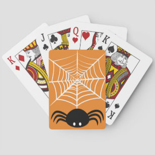 Spooky Halloween Spider Illustration Playing Cards