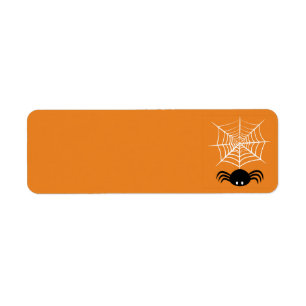 Spooky Halloween Spider Illustration Return Address Label