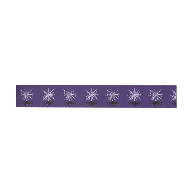 Spooky Halloween Spider Illustration Wrap Around Label (Individual)