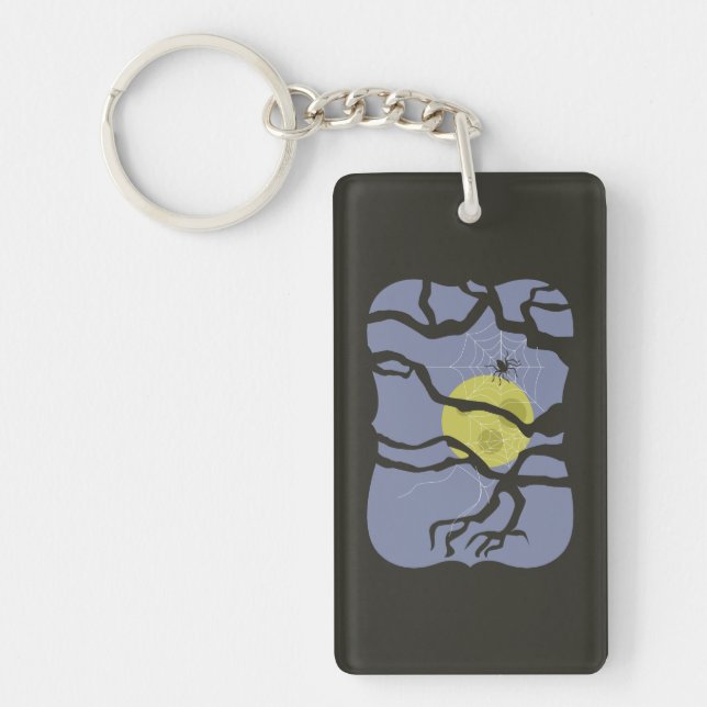 Spooky Halloween Spider Key Ring (Front)