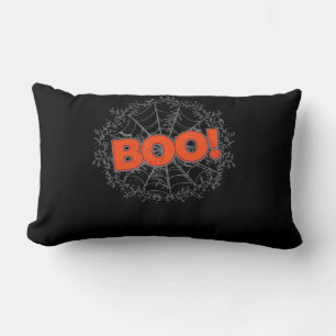 Spooky Halloween Spider Web Boo Gift Idea Lumbar Cushion
