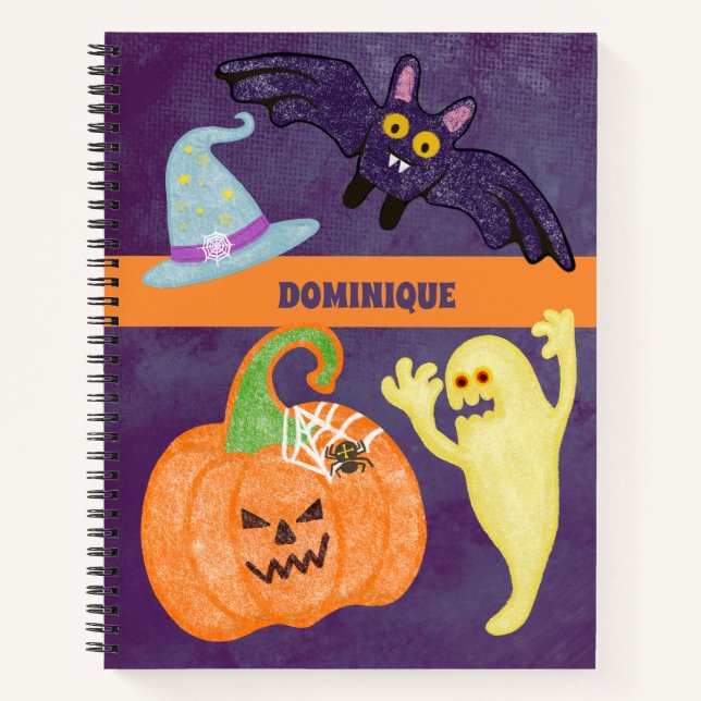 Spooky Halloween Spiral Notebook (Front)