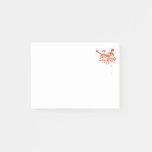 Spooky Halloween Splash Retro Red Orange Horror Post-it Notes