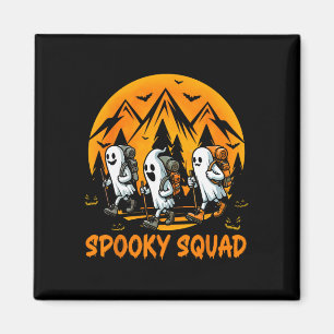 Spooky Halloween Squad Costume Boo Ghost Trekking Magnet