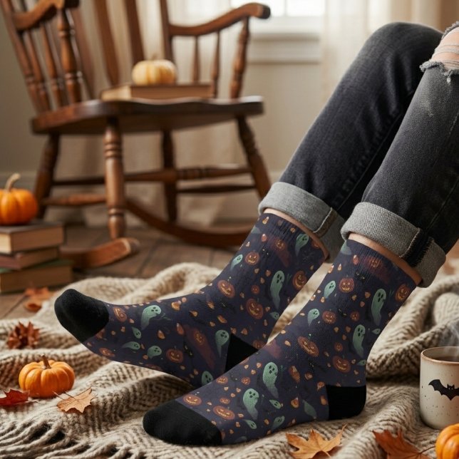 Spooky Halloween Sustainable Crew Socks (Creator Uploaded)
