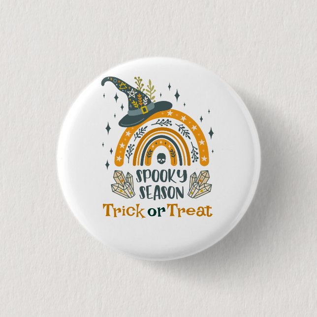 Spooky Halloween symbols pattern 3 Cm Round Badge (Front)