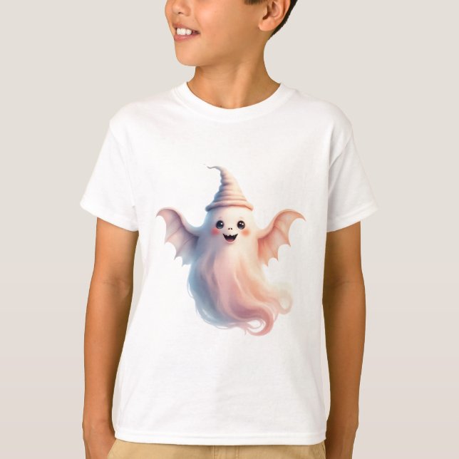 Spooky Halloween T-Shirt – Funny Ghost (Front)