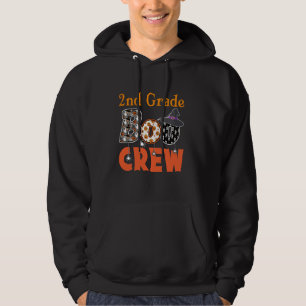 Spooky Halloween Teacher Student 2nd Grade Boo Cre Hoodie