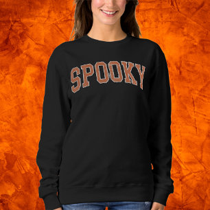 Spooky Halloween Text Black Sweatshirt