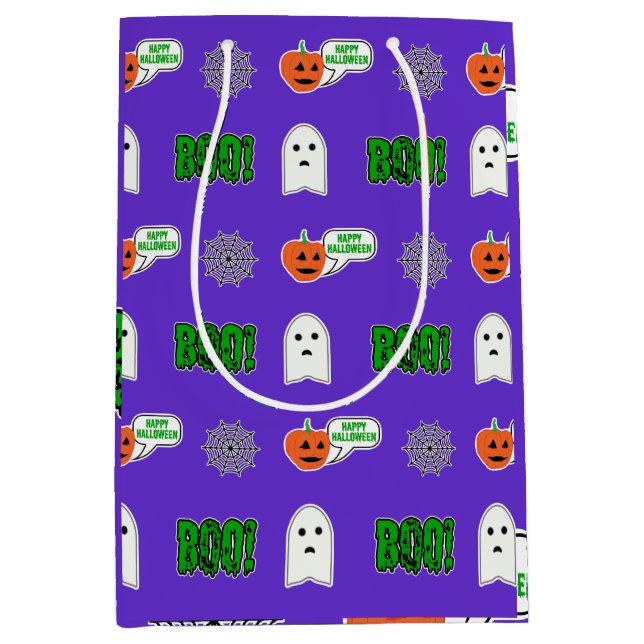 Spooky Halloween Theme Medium Gift Bag (Front)