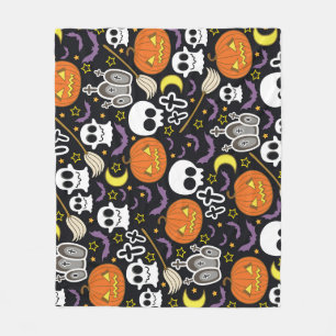 Spooky Halloween: Themed Background Design. Fleece Blanket