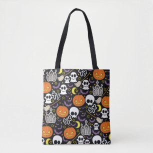 Spooky Halloween: Themed Background Design. Tote Bag