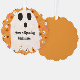Spooky Halloween  Tree Decoration Card