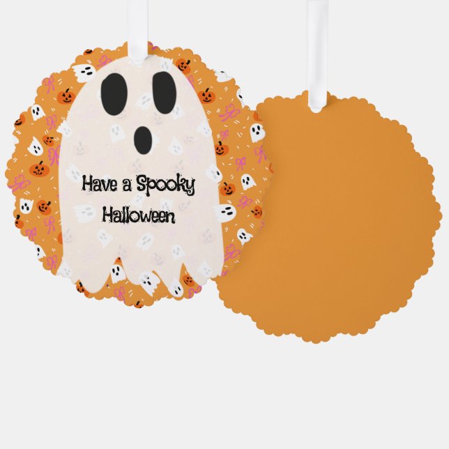 Spooky Halloween  Tree Decoration Card (Front/Back)
