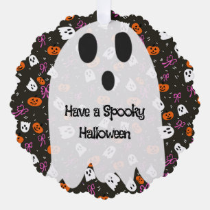 Spooky Halloween Tree Decoration Card