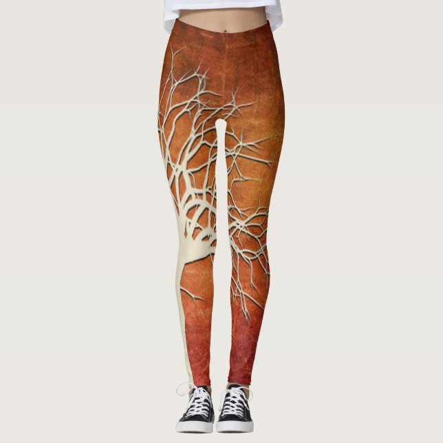 Spooky Halloween Tree Leggings (Front)