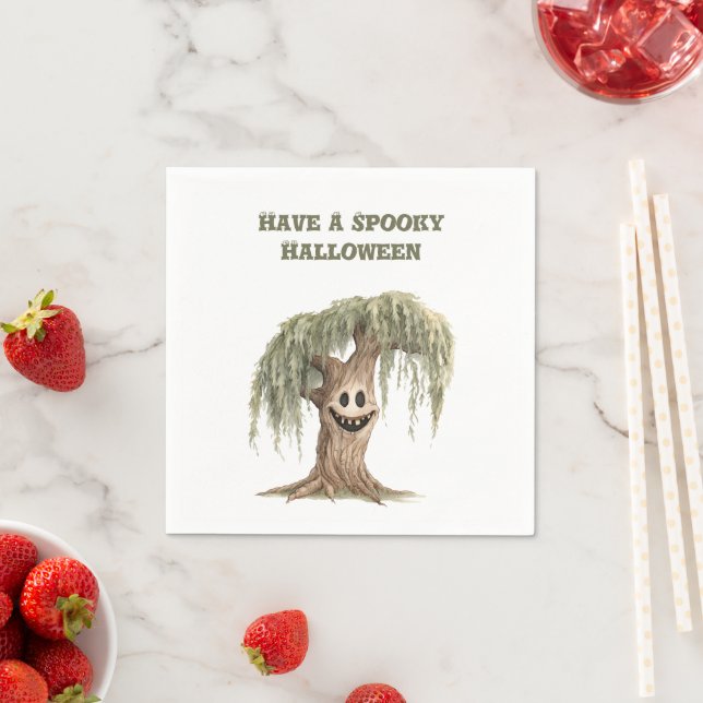 Spooky Halloween Tree   Napkin (Insitu)