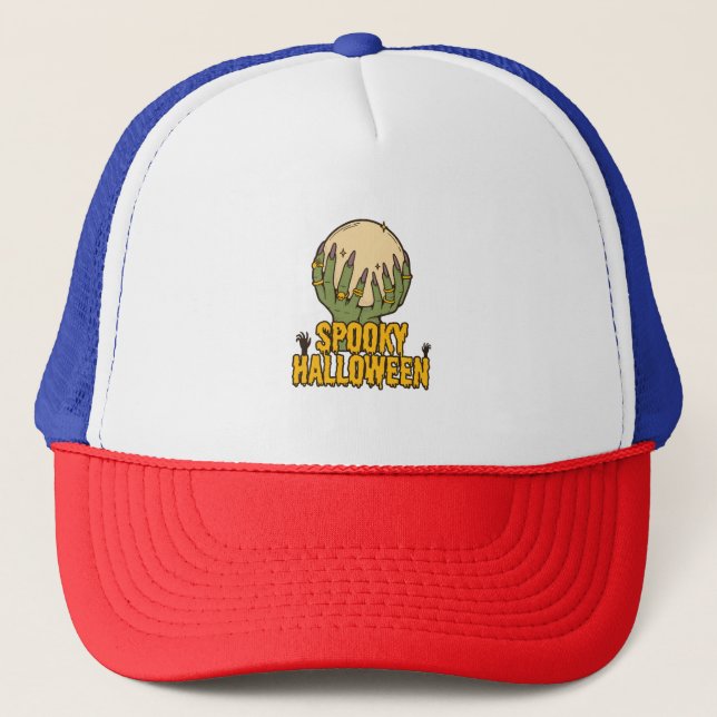 spooky halloween trucker hat (Front)