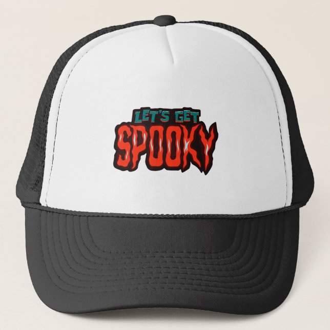 Spooky Halloween Trucker Hat (Front)