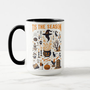 Spooky Halloween Vintage Design – Ghost, Pumpkin Mug