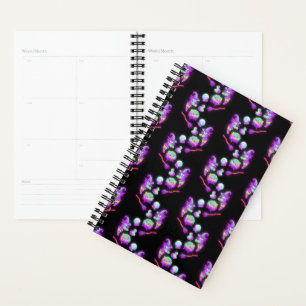 Spooky Halloween Witch Bright Colourful Pattern Planner