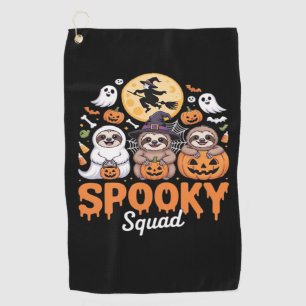 Spooky Halloween Witch Funny Horror Sloths Essenti Golf Towel