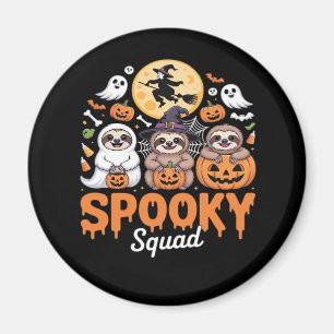 Spooky Halloween Witch Funny Horror Sloths Essenti Magnet