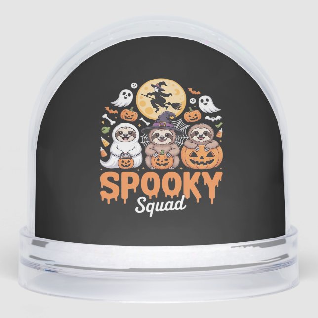 Spooky Halloween Witch Funny Horror Sloths Essenti Snowglobe (Front)