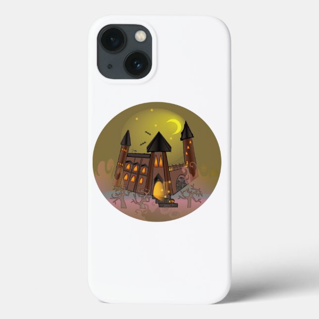 Spooky Halloween witch house and vampires castle  Case-Mate iPhone Case (Back)