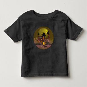 Spooky Halloween witch house and vampires castle Toddler T-Shirt