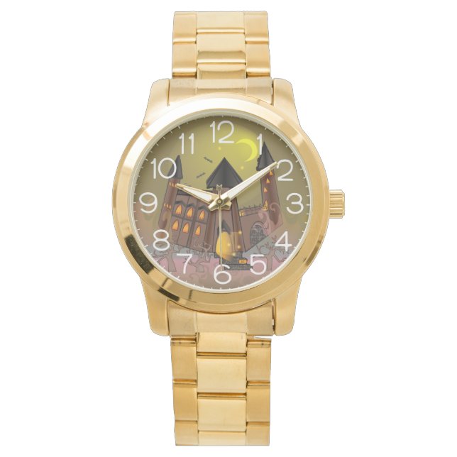 Spooky Halloween witch house and vampires castle  Watch (Front)