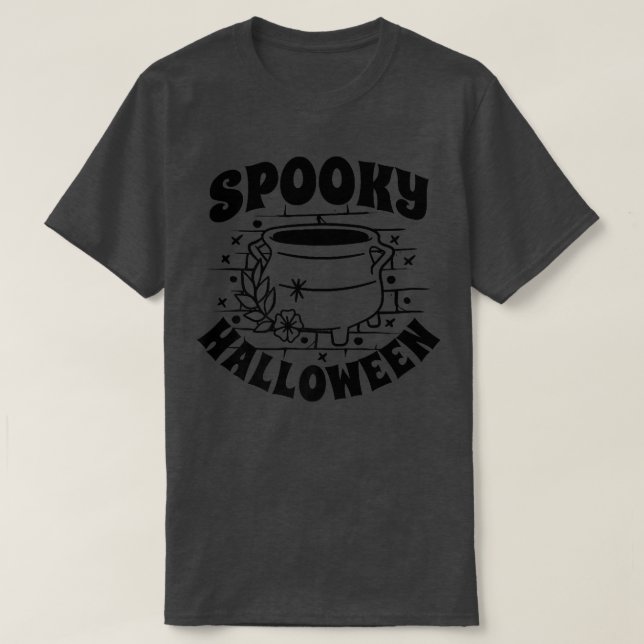 Spooky Halloween Witchy Witch Cauldron Mystical Ma T-Shirt (Design Front)