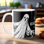 Spooky Halloween with ghost Coffee Mug<br><div class="desc">Spooky Halloween coffee mug with black and white ghosts. 
Please check the matching collection for COORDINATING ITEMS.
Original artworks by PUPSIKU STUDIO. 100% unique products.</div>
