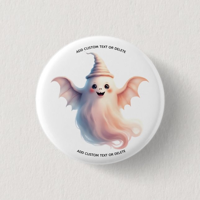 Spooky Halloween Women T-Shirt – Funny Ghost 3 Cm Round Badge (Front)